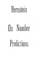 On Number Predictions by Bruce Bernstein